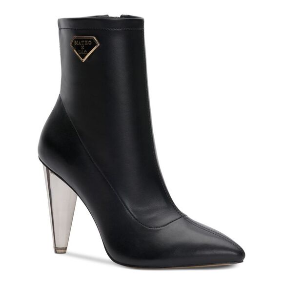 MATEO BY INC Shoes - MATEO BY INC Womens Black Arch Support Luisa Pointed Toe Stiletto Booties 6 M
